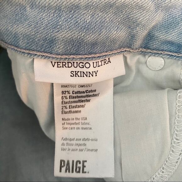 Paige Verdugo Ultra Skinny Powell Destructed Jeans - Picture 8 of 8